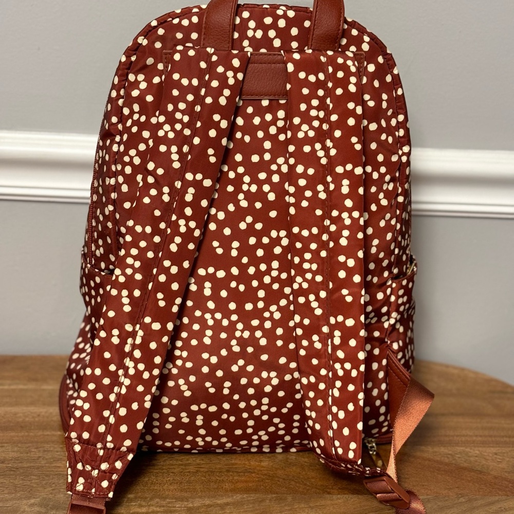 Red/White Polka Dot Nylon Backpack - Picture 5 of 9
